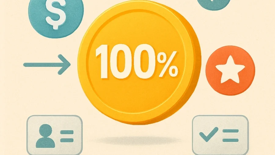 Que signifie réellement une offre de bienvenue à 100 % ?